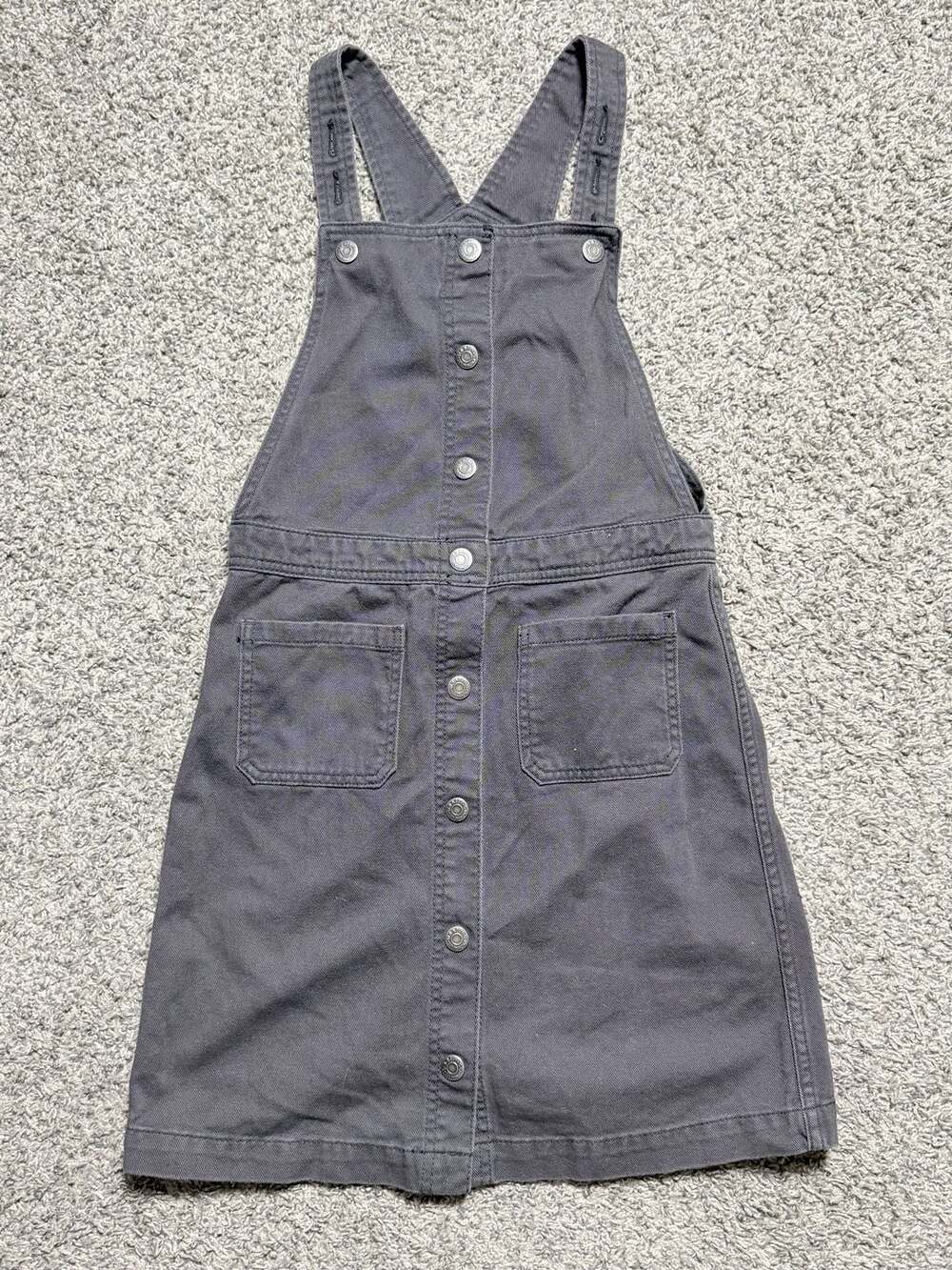 Old Navy Twill Pinafore Jumper Dress Size XL (12) Charcoal Gray
